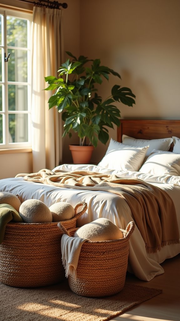 woven baskets enhance organization