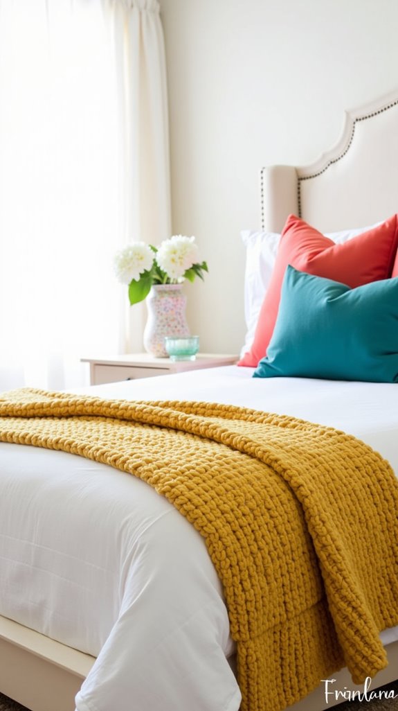 accent pillows add vibrancy