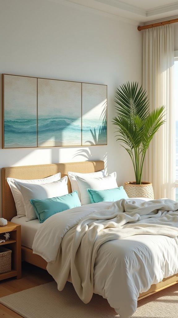 beach inspired wall transformations