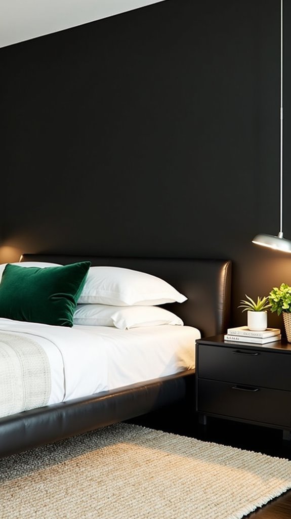 black accent wall elegance