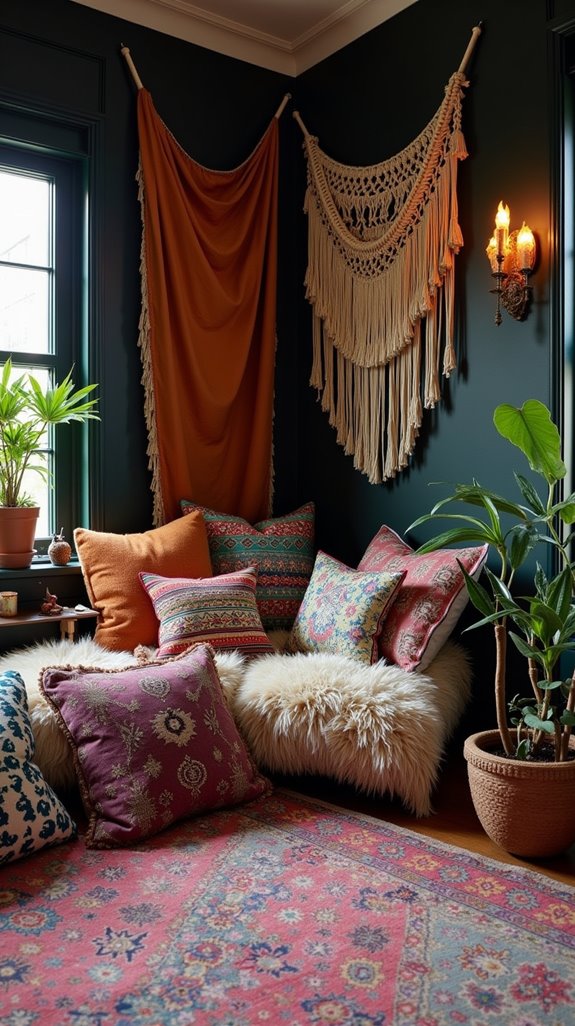 bohemian layered fabric comfort