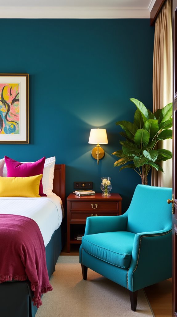 bold colorful accents transform space