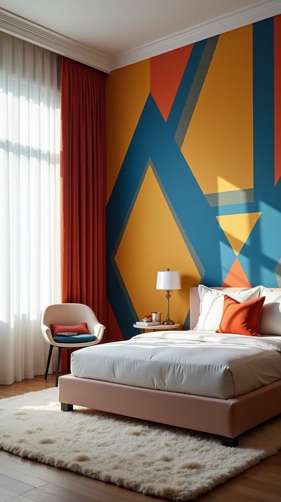 bold geometric wallpaper ideas