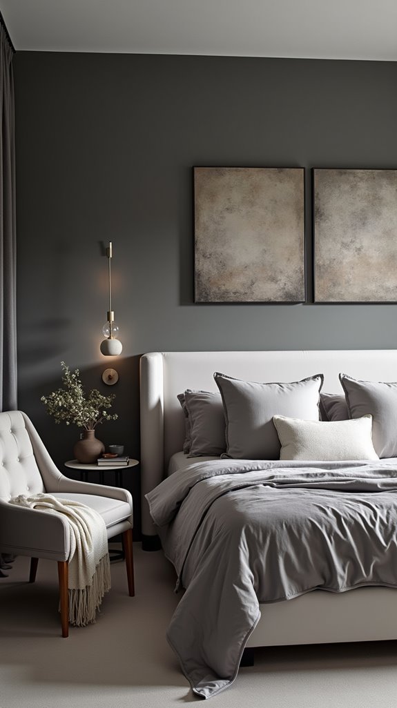 bold grey statement walls