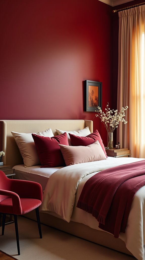 bold red accents energize spaces