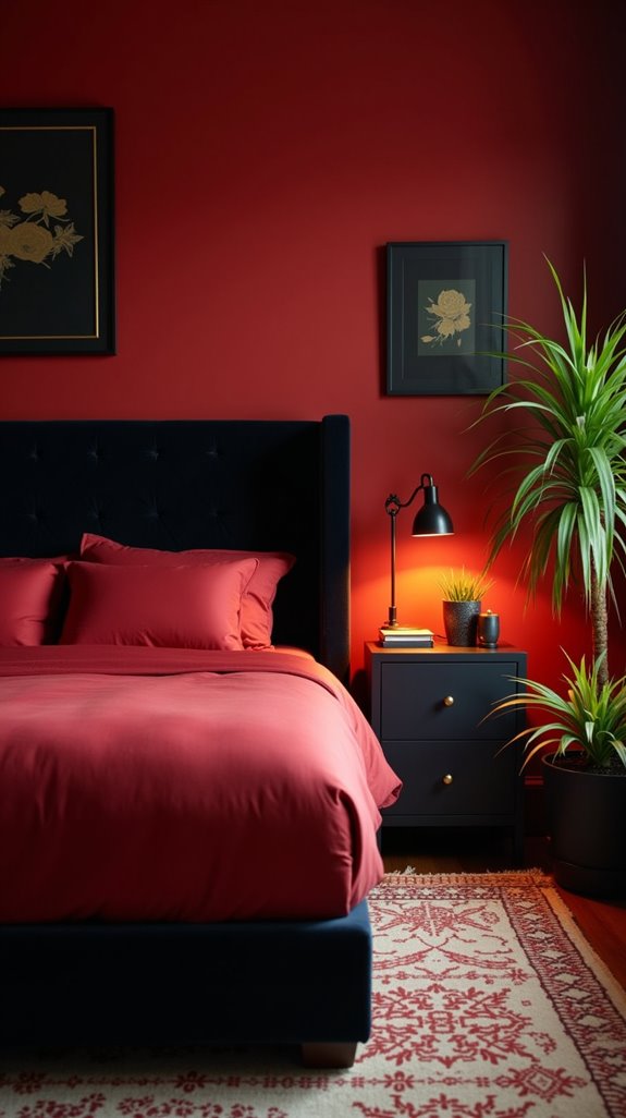 bold red and black design