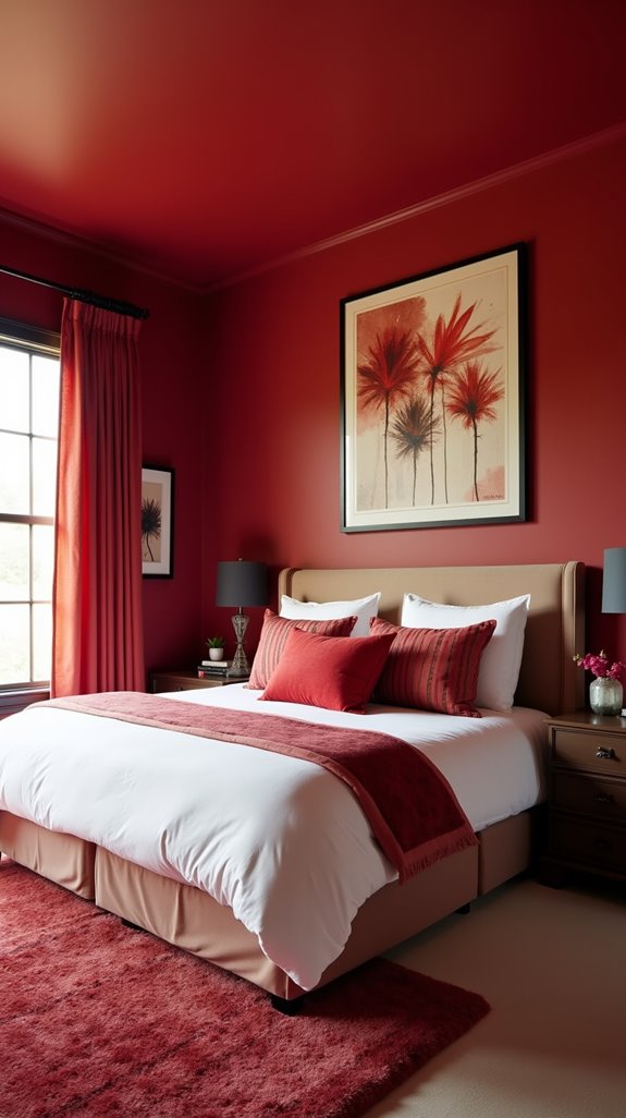bold red decor integration