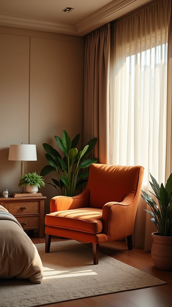 burnt orange accent chairs