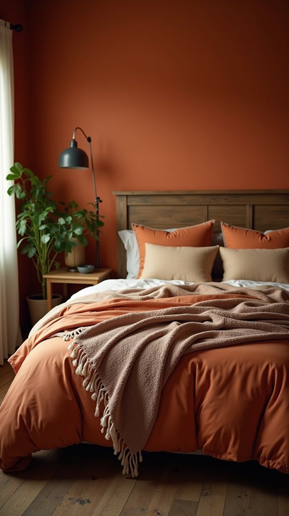 burnt orange creates inviting atmosphere