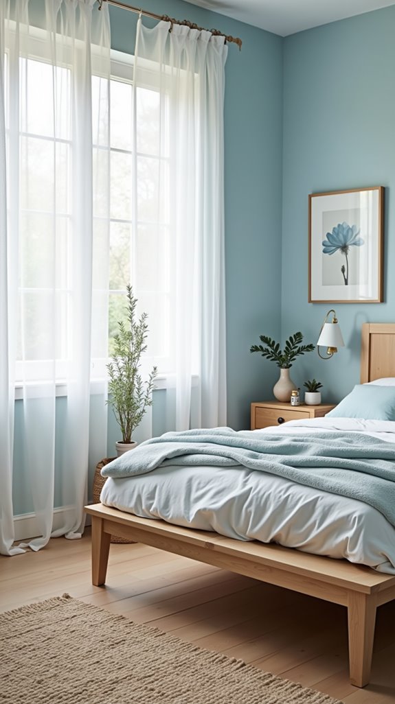 calm blue and wood harmony