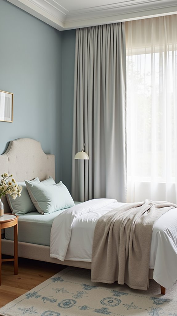 calming color palette selection