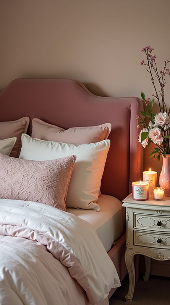 candles enhance coquette ambiance