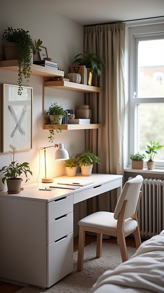 clever bedroom workspace design