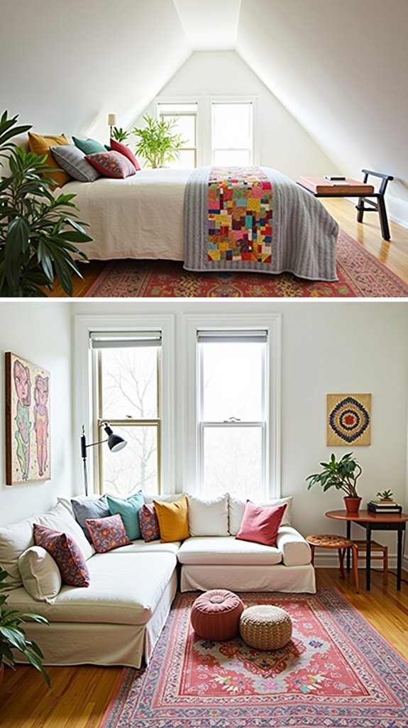 colorful accents for lofts