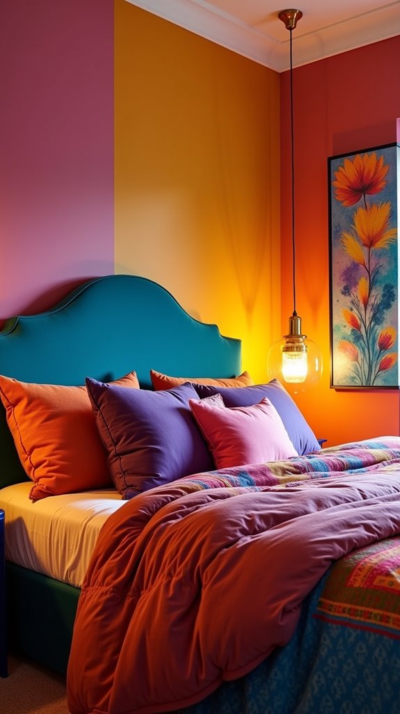 colorful statement headboards elevate