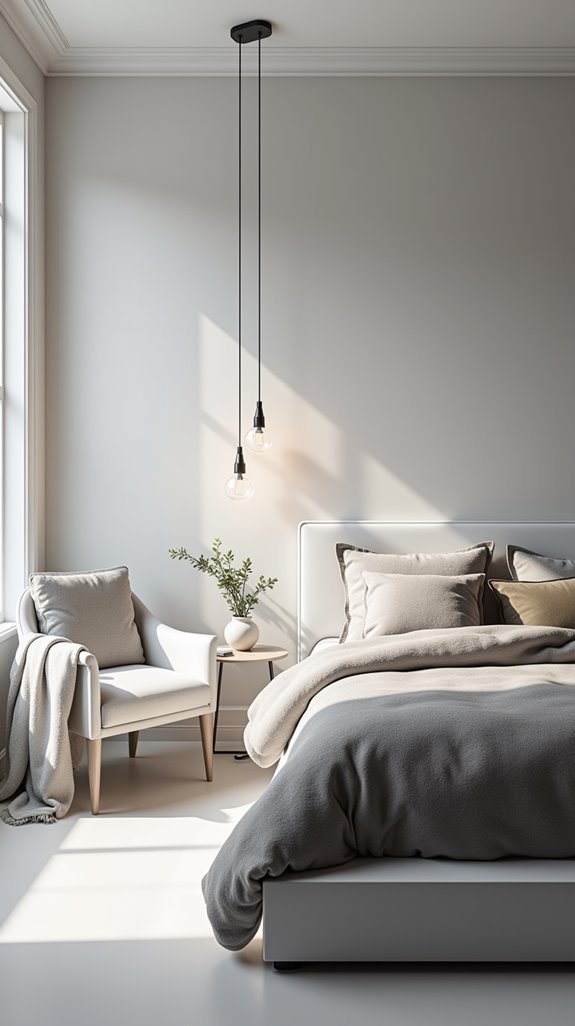 comfortable grey and white retreat