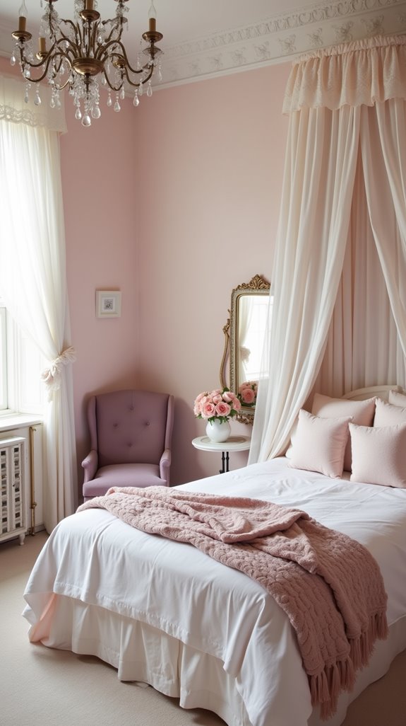 coquette bedroom color palette