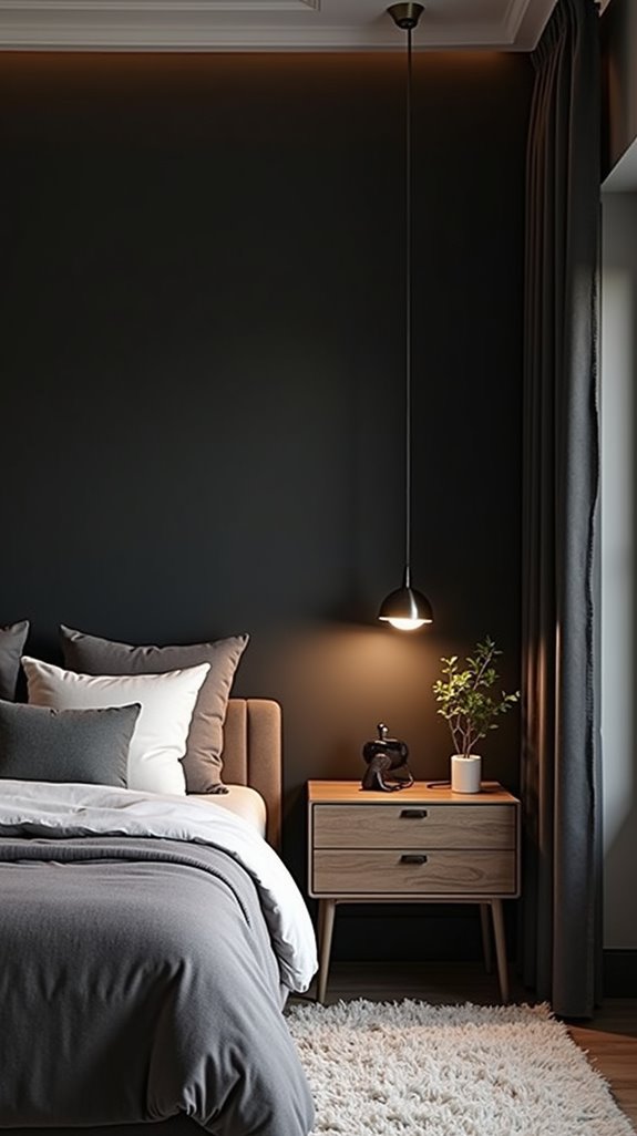 cozy black bedroom essentials