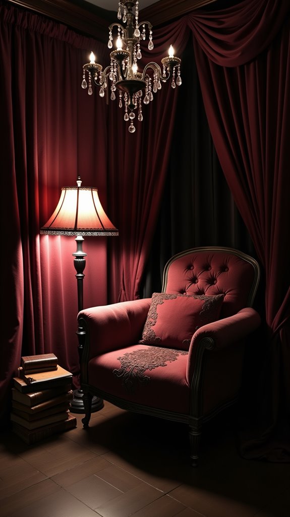 cozy gothic reading nook