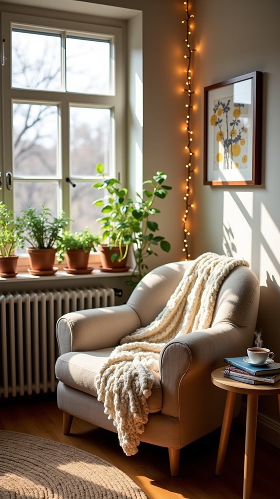 cozy inviting reading corner