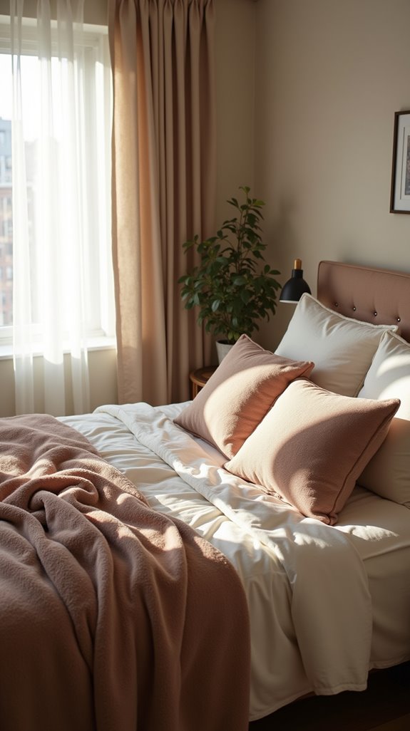 cozy layered bedding comfort