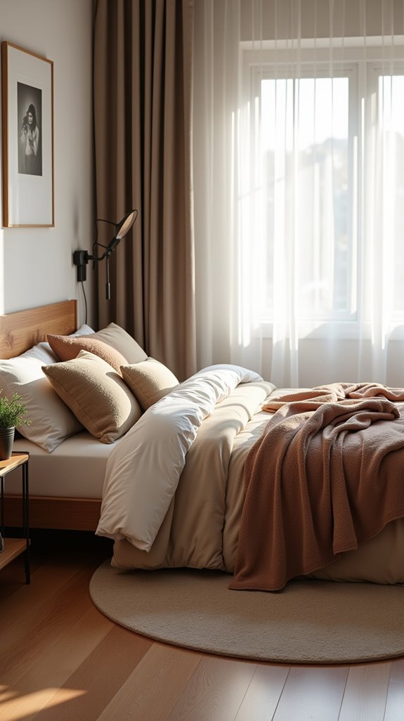 cozy layered textile comforts