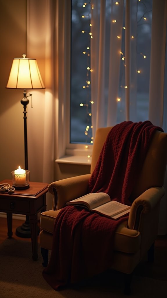 cozy literary reading nook
