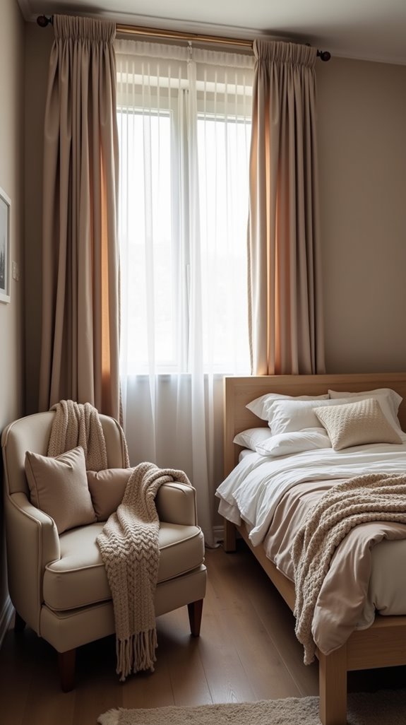 cozy modern taupe interior