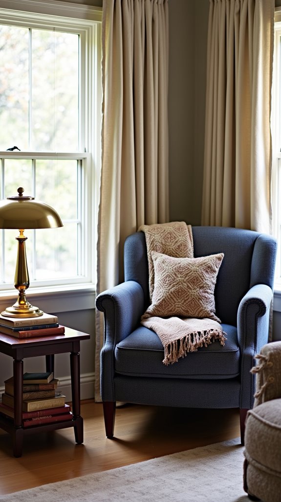 cozy ralph lauren reading nook