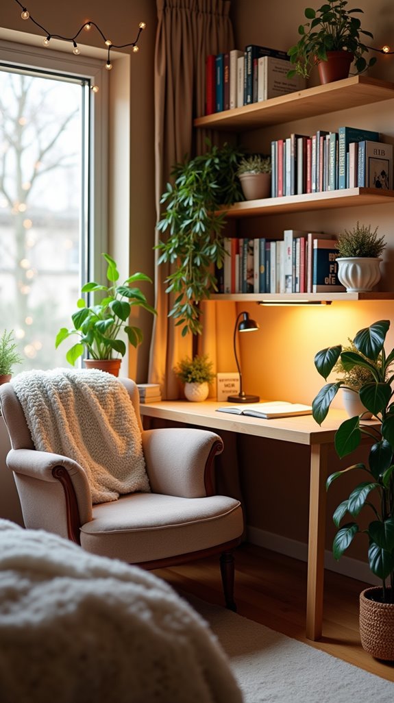 cozy reading workspace combo