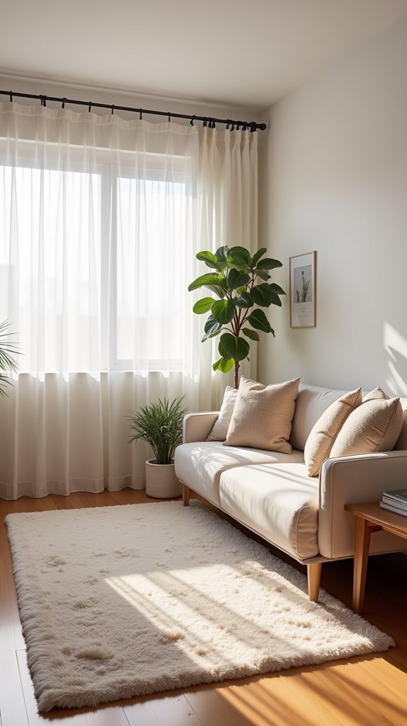 cozy rugs enhance ambiance