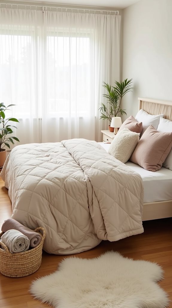 cozy textiles enhance bedroom comfort