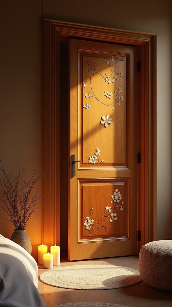 cozy wood tones for doors