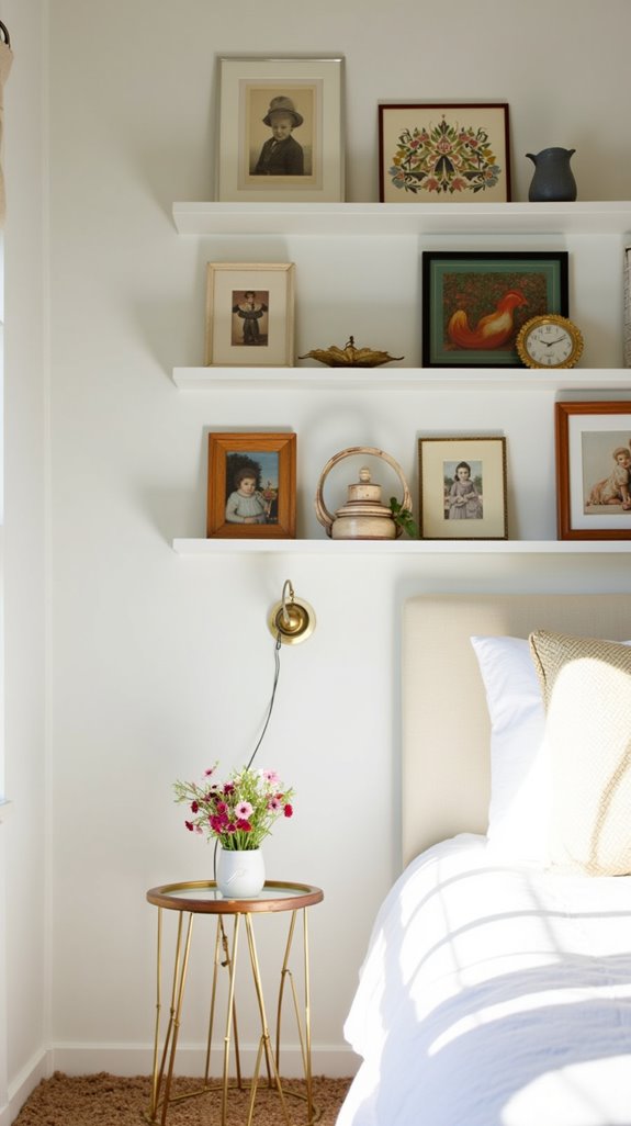 curate art on shelves