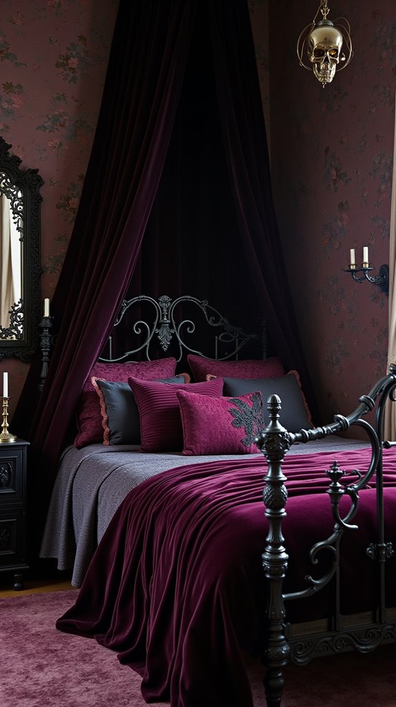 eclectic gothic bedroom accessories