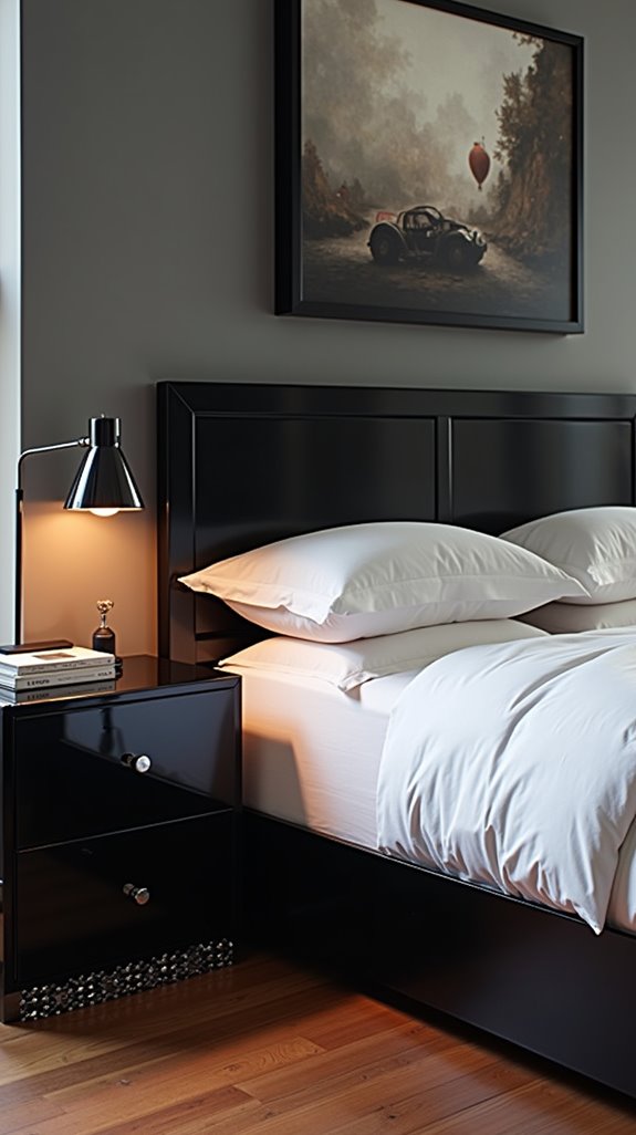 elegant black nightstands elevate aesthetics