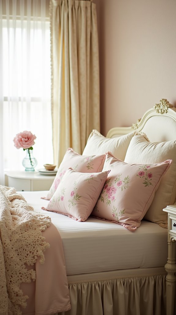elegant floral bedding transformation