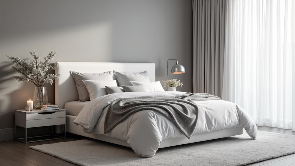elegant grey and white decor