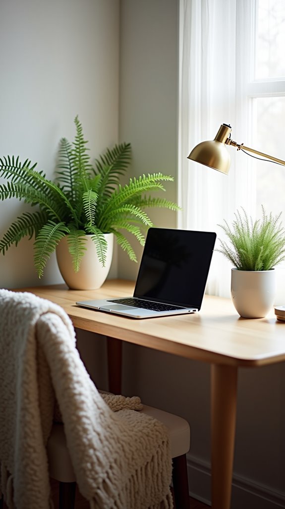 enhance workspace with plants