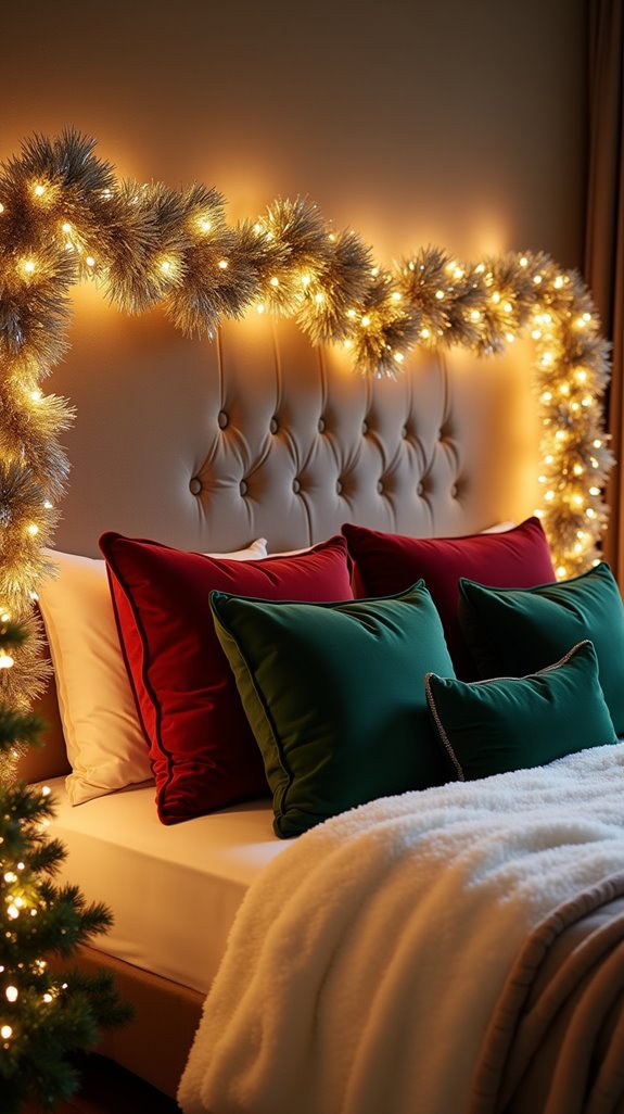 festive headboard holiday decor