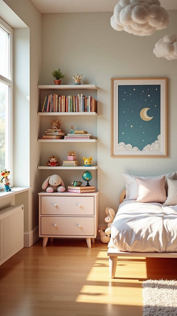 fun themed floating shelves