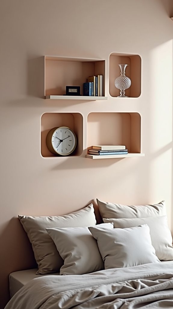 geometric floating shelf designs