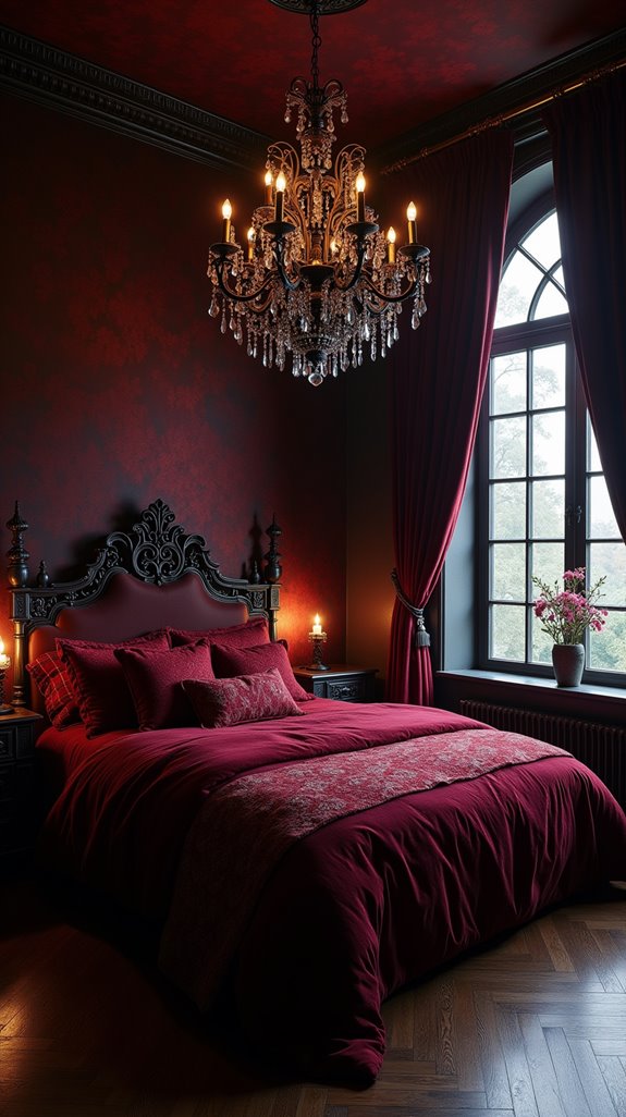 gothic chandeliers enhance elegance