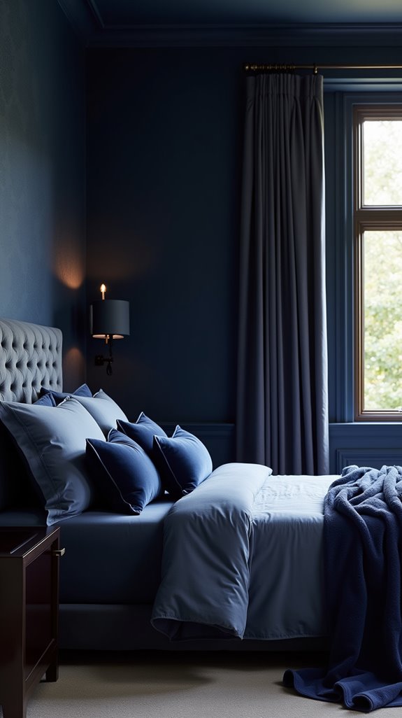 layered navy color scheme