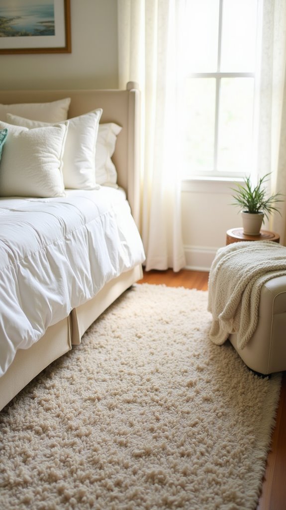 layered rugs for warmth