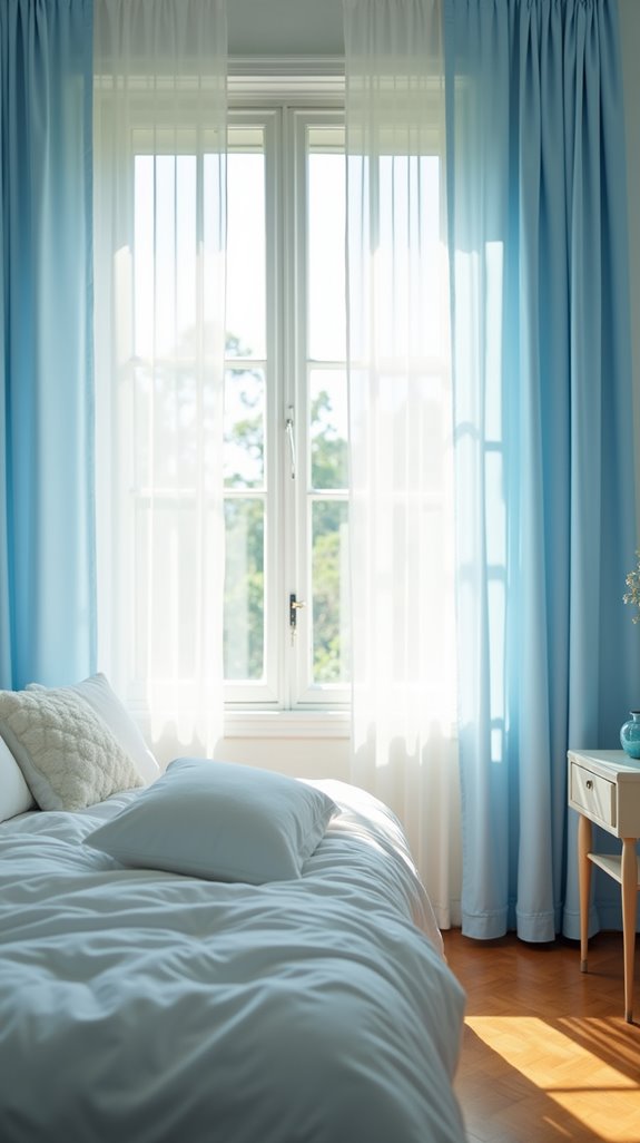 light blue curtain benefits