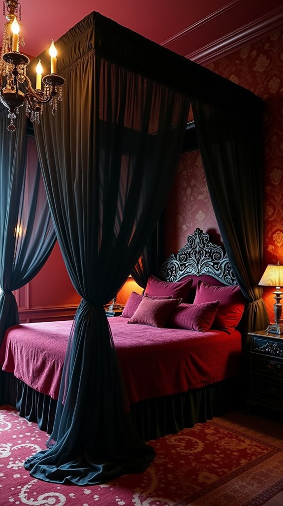 luxurious black canopy elegance