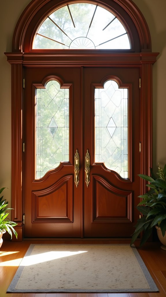 luxurious double door entrance