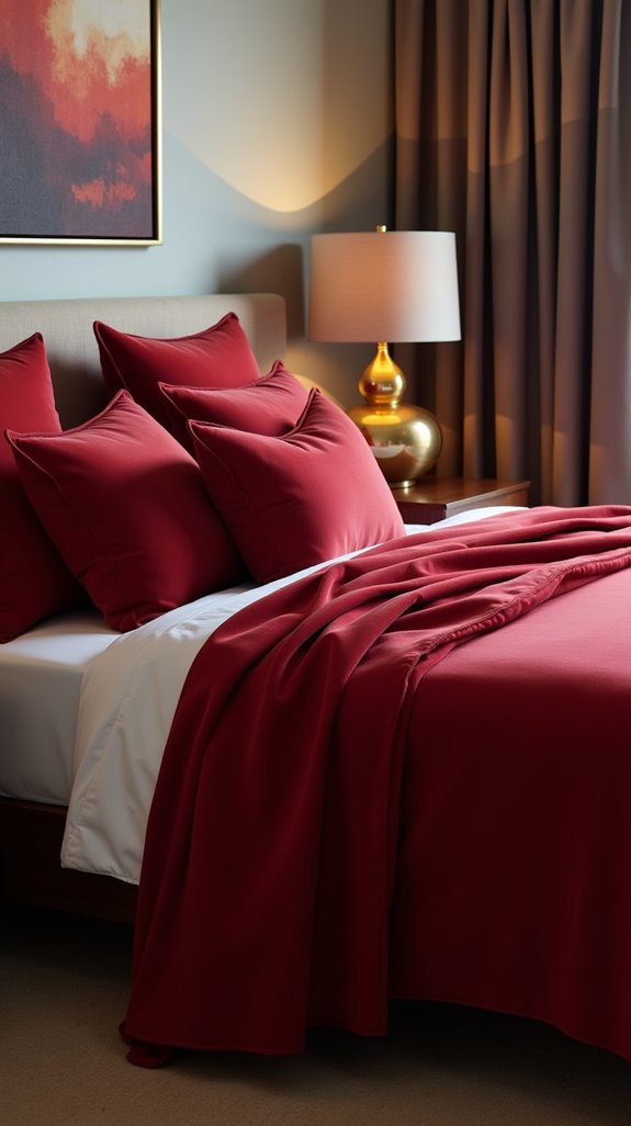 luxurious red velvet cotton blend