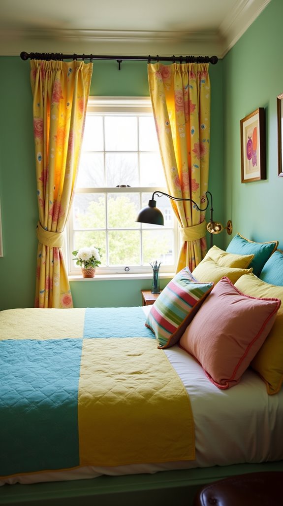 matching curtains enhance bedrooms